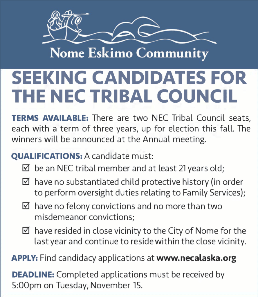 NEC seeking candidates